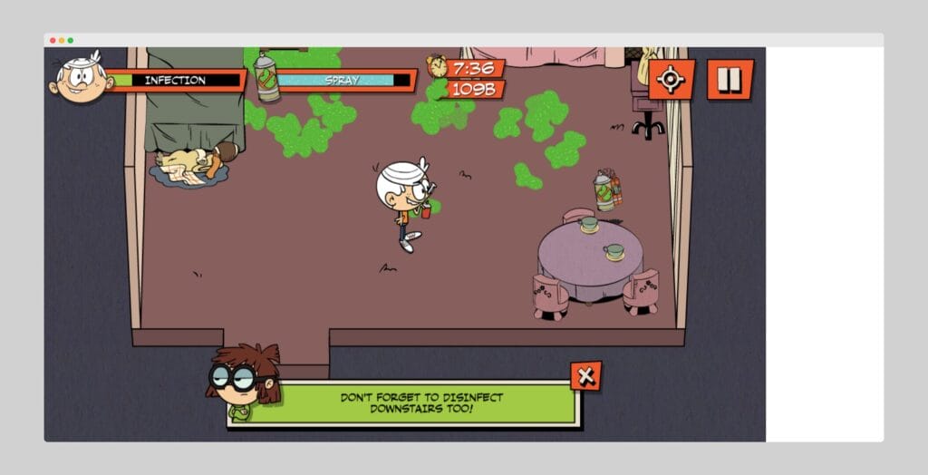 Rekomendasi Game Seru - The Loud House Germ Skirmish